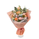 Bouquet of roses, carnations and matthiolas